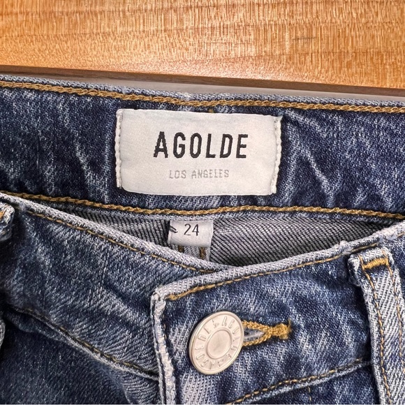 AGOLDE Riley Long High Rise Straight Jeans - Picture 6 of 9